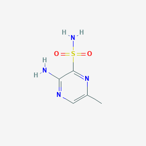 molecular formula C5H8N4O2S B13111324 3-Amino-6-methylpyrazine-2-sulfonamide 