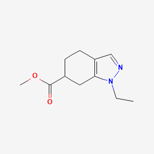 molecular formula C11H16N2O2 B13111325 Methyl 1-ethyl-4,5,6,7-tetrahydro-1H-indazole-6-carboxylate 