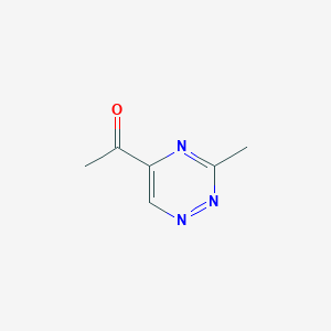 molecular formula C6H7N3O B13111340 1-(3-Methyl-1,2,4-triazin-5-yl)ethanone CAS No. 94243-23-9