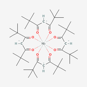 molecular formula C44H76NbO8-4 B13111342 Niobium;2,2,6,6-tetramethylheptane-3,5-dione 