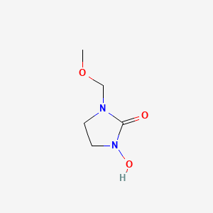 molecular formula C5H10N2O3 B13111351 1-Hydroxy-3-(methoxymethyl)imidazolidin-2-one 