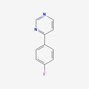 molecular formula C10H7FN2 B13111386 4-(4-Fluorophenyl)pyrimidine CAS No. 68049-19-4