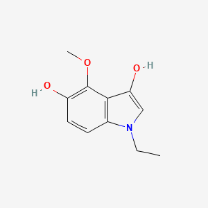 molecular formula C11H13NO3 B13111401 1-Ethyl-4-methoxy-1H-indole-3,5-diol 