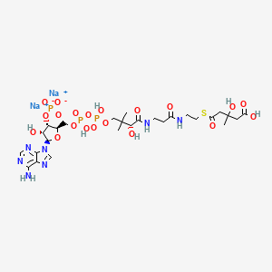 molecular formula C27H42N7Na2O20P3S B13111409 CoenzymeA,S-(hydrogen3-hydroxy-3-methylpentanedioate),disodiumsalt 