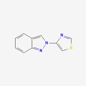 molecular formula C10H7N3S B13111415 4-(2H-indazol-2-yl)thiazole CAS No. 59158-92-8