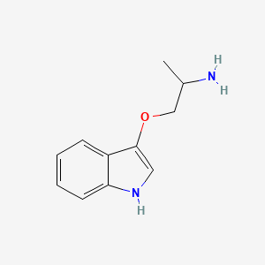 molecular formula C11H14N2O B13111423 1-((1H-Indol-3-yl)oxy)propan-2-amine 