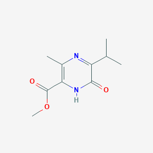 molecular formula C10H14N2O3 B13111451 Methyl 6-hydroxy-5-isopropyl-3-methylpyrazine-2-carboxylate 