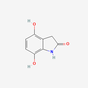 molecular formula C8H7NO3 B13111468 4,7-Dihydroxyindolin-2-one 