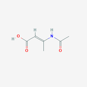 molecular formula C6H9NO3 B13111514 (E)-3-acetamidobut-2-enoic acid CAS No. 497262-03-0