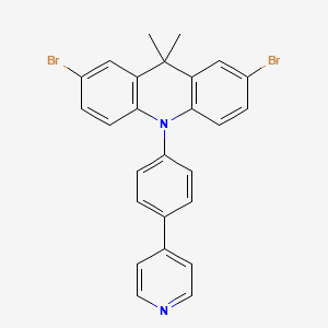 2,7-Dibromo-9,9-dimethyl-10-(4-(pyridin-4-yl)phenyl)-9,10-dihydroacridine