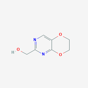 molecular formula C7H8N2O3 B13111530 (6,7-Dihydro-[1,4]dioxino[2,3-d]pyrimidin-2-yl)methanol 