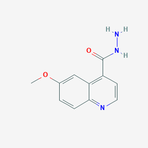 molecular formula C11H11N3O2 B13111537 6-Methoxyquinoline-4-carbohydrazide CAS No. 29620-63-1