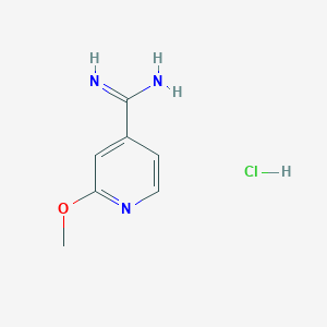 molecular formula C7H10ClN3O B13111560 2-Methoxypyridine-4-carboximidamide hydrochloride 