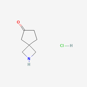 molecular formula C7H12ClNO B13111585 2-Azaspiro[3.4]octan-6-one hydrochloride 