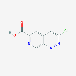 molecular formula C8H4ClN3O2 B13111617 3-Chloropyrido[3,4-c]pyridazine-6-carboxylic acid 