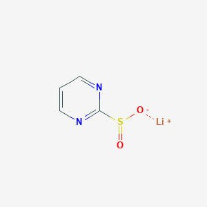 molecular formula C4H3LiN2O2S B13111618 Lithiumpyrimidine-2-sulfinate 