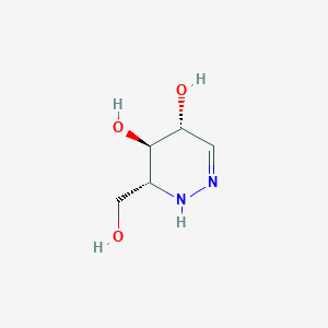 molecular formula C5H10N2O3 B13111623 (4R,5R,6R)-6-(hydroxymethyl)-1,4,5,6-tetrahydropyridazine-4,5-diol 