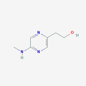 molecular formula C7H11N3O B13111660 2-(5-(Methylamino)pyrazin-2-yl)ethanol 