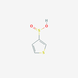 molecular formula C4H4O2S2 B13111669 Thiophene-3-sulfinicacid 