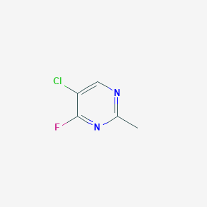 molecular formula C5H4ClFN2 B13111680 5-Chloro-4-fluoro-2-methylpyrimidine 