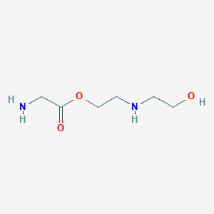 molecular formula C6H14N2O3 B13111716 2-((2-Hydroxyethyl)amino)ethyl 2-aminoacetate 