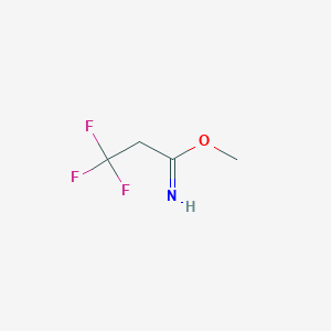 molecular formula C4H6F3NO B13111717 Methyl 3,3,3-trifluoropropanimidate 