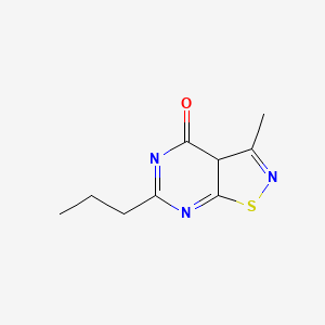 molecular formula C9H11N3OS B13111766 3-Methyl-6-propylisothiazolo[5,4-d]pyrimidin-4(3aH)-one 