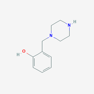 molecular formula C11H16N2O B13111767 2-(Piperazin-1-ylmethyl)phenol 