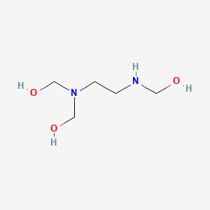 molecular formula C5H14N2O3 B13111779 ((2-((Hydroxymethyl)amino)ethyl)azanediyl)dimethanol 