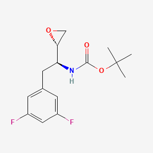 molecular formula C15H19F2NO3 B1311179 叔丁基((S)-2-(3,5-二氟苯基)-1-((S)-环氧丙烷-2-基)乙基)氨基甲酸酯 CAS No. 388071-27-0