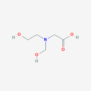 molecular formula C5H11NO4 B13111793 2-((2-Hydroxyethyl)(hydroxymethyl)amino)acetic acid 