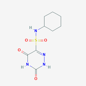 molecular formula C9H14N4O4S B13111798 n-Cyclohexyl-3,5-dioxo-2,3,4,5-tetrahydro-1,2,4-triazine-6-sulfonamide CAS No. 30018-59-8