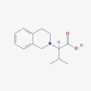 molecular formula C14H19NO2 B13111843 2-(3,4-Dihydroisoquinolin-2(1H)-yl)-3-methylbutanoicacid 