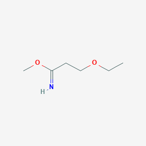 molecular formula C6H13NO2 B13111880 Methyl3-ethoxypropanimidate 