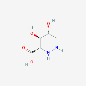 molecular formula C5H10N2O4 B13111885 (3S,4R,5R)-4,5-Dihydroxyhexahydropyridazine-3-carboxylic acid CAS No. 443649-22-7