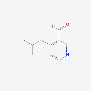 molecular formula C10H13NO B13111888 4-Isobutylnicotinaldehyde 