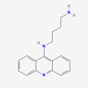 molecular formula C17H19N3 B13111892 Acridine, 9-((4-aminobutyl)amino)- CAS No. 92143-66-3