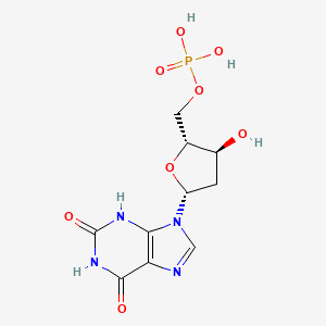 molecular formula C10H13N4O8P B13111899 2'-Deoxy-xanthosine-5'-monophosphate CAS No. 5187-90-6