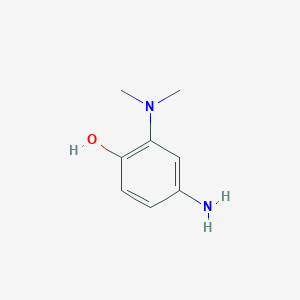 molecular formula C8H12N2O B13111953 4-Amino-2-(dimethylamino)phenol 