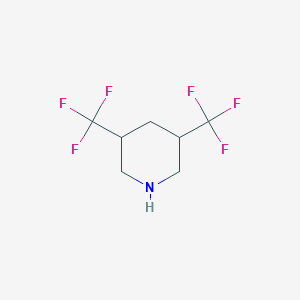 molecular formula C7H9F6N B1311196 3,5-双(三氟甲基)哌啶 CAS No. 166602-13-7