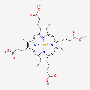 molecular formula C36H36N4O8Pd B13111973 Pd (II) Coproporphyrin I 