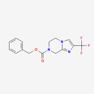 Benzyl 2-(trifluoromethyl)-5,6-dihydroimidazo[1,2-a]pyrazine-7(8H)-carboxylate