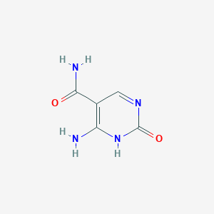 molecular formula C5H6N4O2 B13111999 4-Amino-2-hydroxypyrimidine-5-carboxamide 