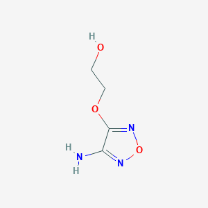 molecular formula C4H7N3O3 B13112010 2-((4-Amino-1,2,5-oxadiazol-3-yl)oxy)ethanol 