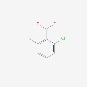 molecular formula C8H7ClF2 B13112015 1-Chloro-2-(difluoromethyl)-3-methylbenzene 