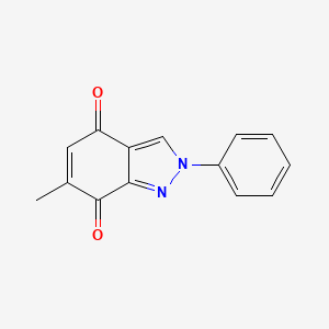 molecular formula C14H10N2O2 B13112048 6-Methyl-2-phenyl-2H-indazole-4,7-dione CAS No. 112664-89-8