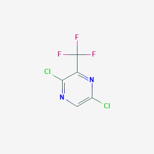 molecular formula C5HCl2F3N2 B13112081 2,5-Dichloro-3-(trifluoromethyl)pyrazine 