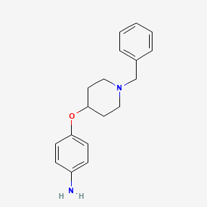 molecular formula C18H22N2O B1311211 4-(1-Benzylpiperidin-4-yl)oxyaniline CAS No. 565418-42-0