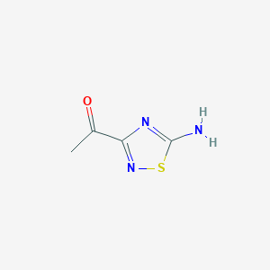 molecular formula C4H5N3OS B13112114 1-(5-Amino-1,2,4-thiadiazol-3-yl)ethanone 