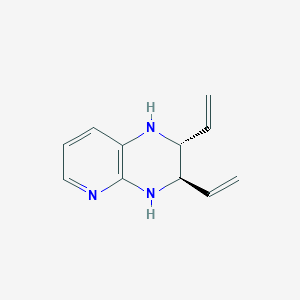 molecular formula C11H13N3 B13112119 (2R,3R)-2,3-bis(ethenyl)-1,2,3,4-tetrahydropyrido[2,3-b]pyrazine CAS No. 59352-69-1